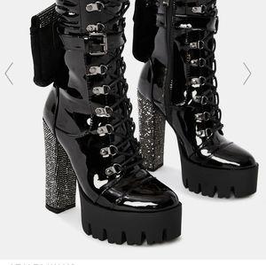 Azalea Wang "Savannah Combat boots"